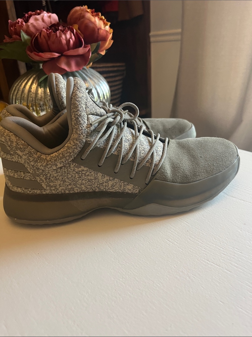 Men's James Harden Olive Gray Training Sneakers - Lightweight Cushioned Support